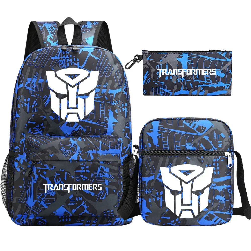 Kit mochila Transformers 3Pcs