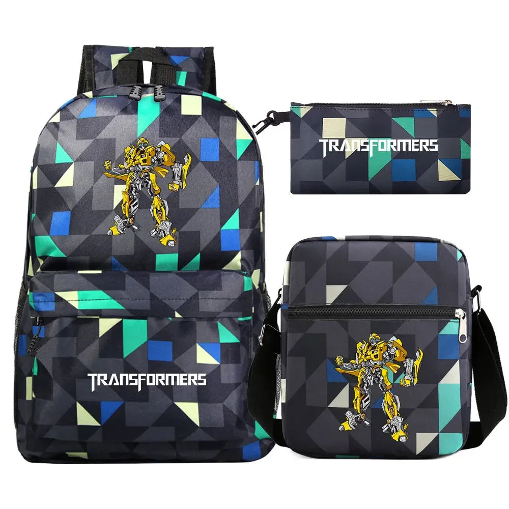 Kit mochila Transformers 3Pcs